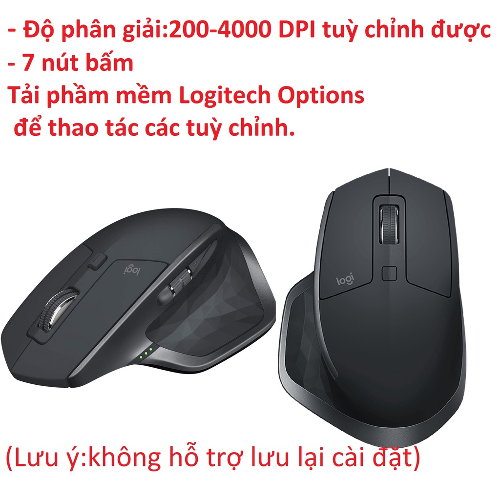 Chuột không dây kết nối và chuyển file đa thiết bị Logitech MX Master 2S