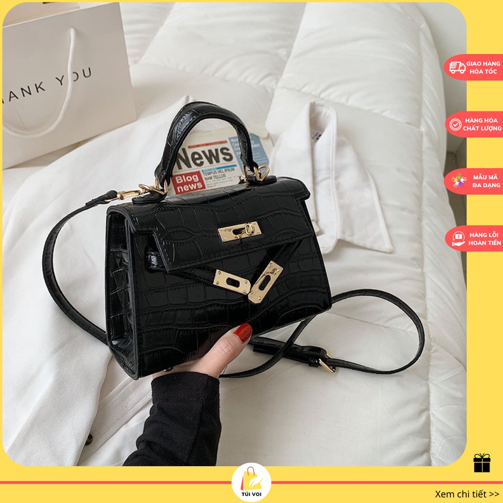 Túi xách nữ đeo chéo da rắn H,M chất đẹp form chuẩn phong cách Hàn Quốc CV3