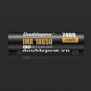Pin sạc Cell pin 18650 Doublepow 7400mWh hàng chính hãng dung lượng thực dùng cho sạc dự phòng, pin laptop, đèn pin,....