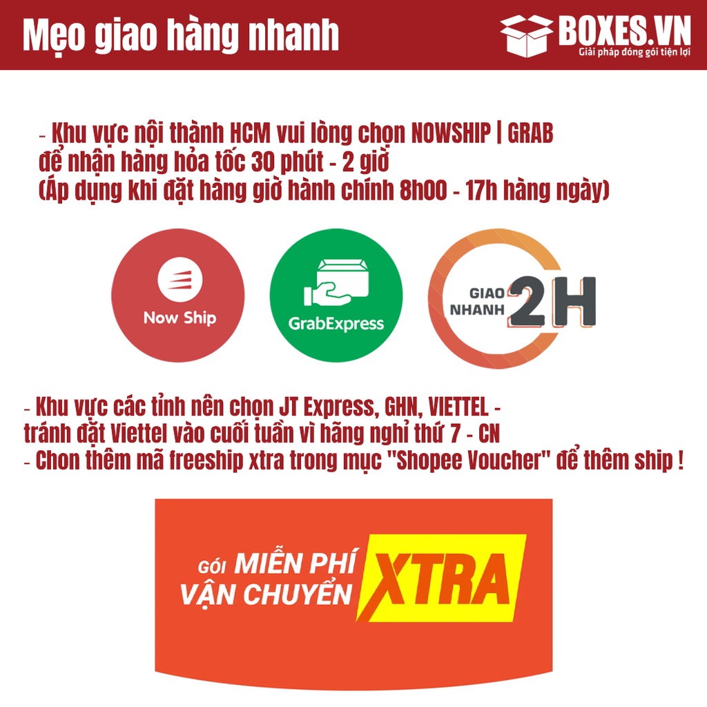 40x30x30 Combo 5 thùng carton đóng gói hàng, đựng rau củ, chuyển nhà