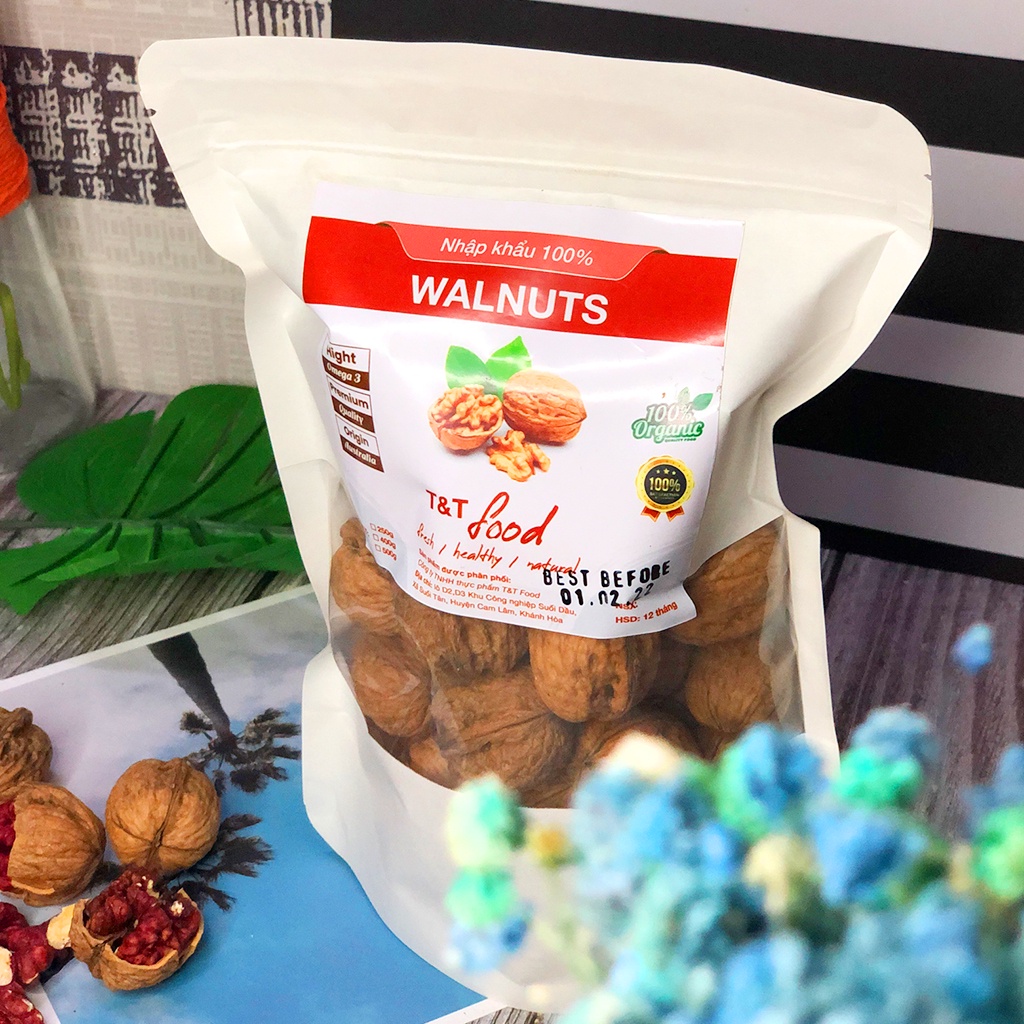 Óc Chó Đỏ Hartley Mỹ 500g nguyên vỏ - Hàng Nhập Khẩu Thượng Hạng [Tặng Kìm Tách Vỏ]  Dinh dưỡng HANI FOOD