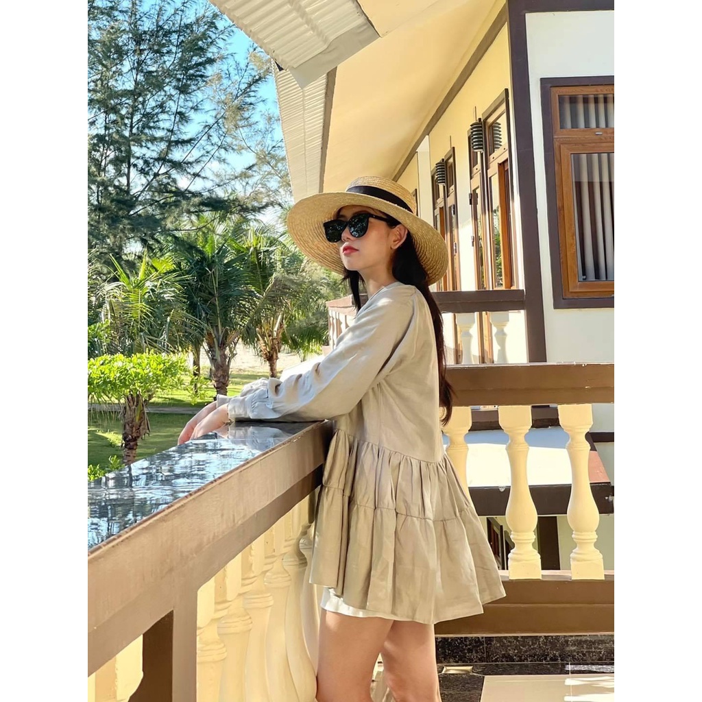 ĐẦM XÒE TẦNG TAY DÀI 2 MÀU SIÊU XINH - FREE MINI DRESS | BigBuy360 - bigbuy360.vn