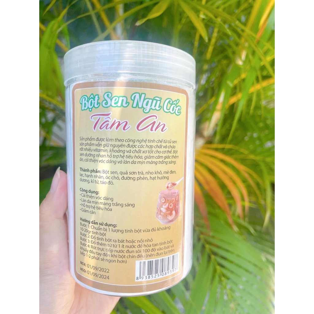 Bột sen ngũ cốc Tâm An - giảm cân đẹp da thon gọn vóc dáng ngăn tái béo hỗ trợ hệ tiêu hóa ( hộp 500g )