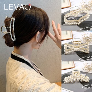 Kẹp Tóc Nữ Hình Trái Tim Đính Ngọc Trai Phong Cách Hàn Quốc