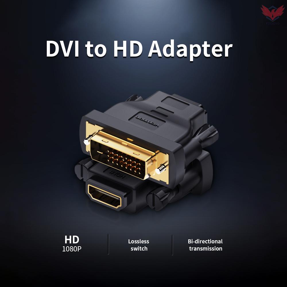 Fir VENTION DVI to HD Adapter DVI Male to HD Female Converter DVI24+1/DVI-D to HD   1080P Bi-directional Switch for TV Displayer Computer Graphic Card