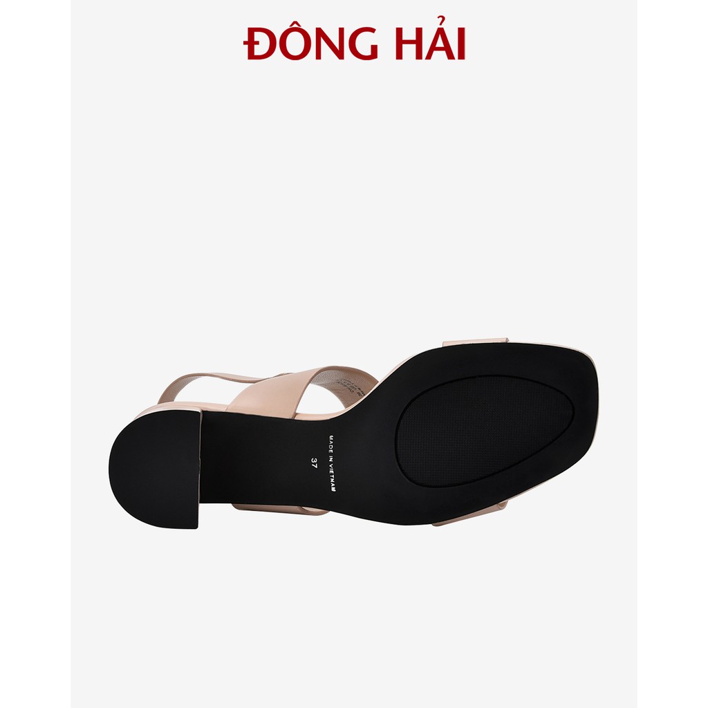 "TẶNG NGAY 30K khi theo dõi gian hàng "Giày sandal nữ Đông Hải gót vuông 7cm thiết kế 2 quai ngang -S85O6