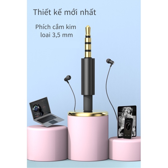 Tai nghe nhỏ trong tai có dây 3.5mm bằng kim loại Nút tai giảm tiếng ồn âm trầm nặng