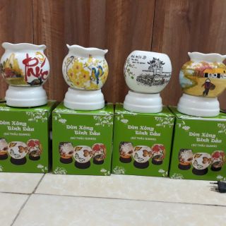 ĐÈN SÔNG TINH DẦU BẰNG ĐIỆN ( TO - NHỎ) tặng kèm 1 bóng đèn