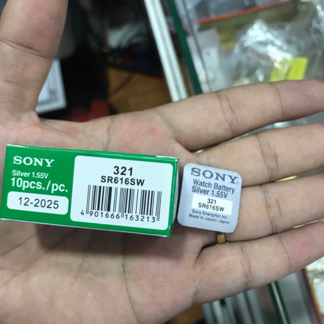 Vỉ 1 viên pin đồng hồ Sony, muRata SR616SW 321 SR616 Chính Hãng