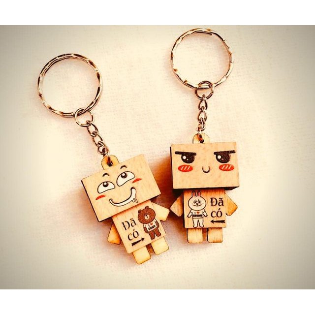 Móc khóa Danbo người gỗ siêu dễ thương