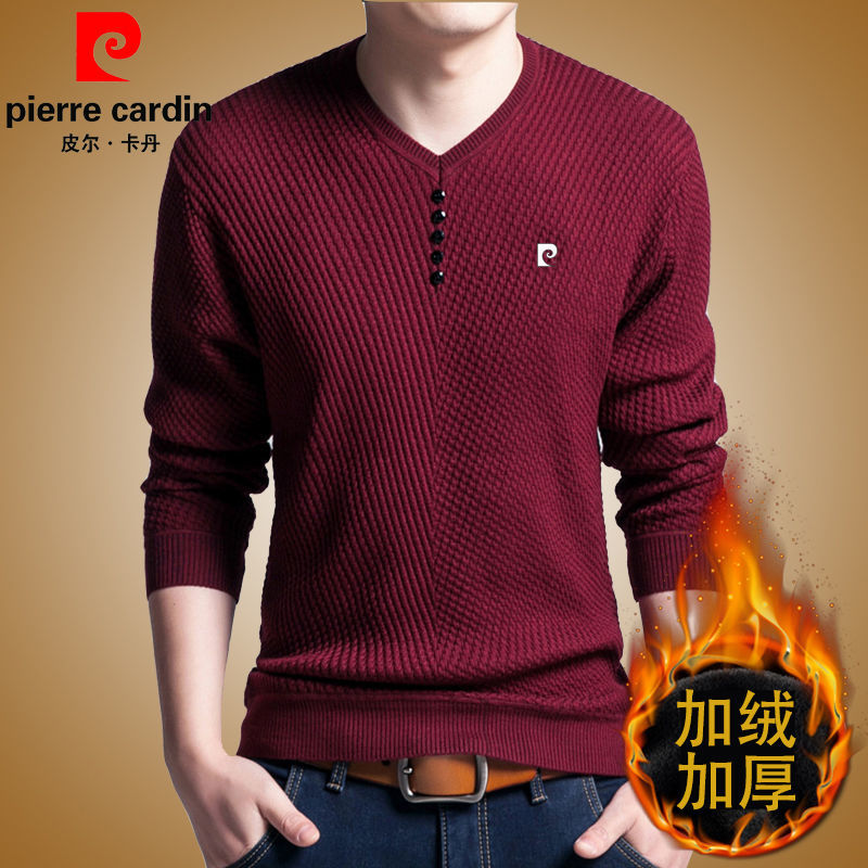 PIERRE CARDIN Áo Len Nam Dài Tay Cổ Tròn Thời Trang Hàn | BigBuy360 - bigbuy360.vn