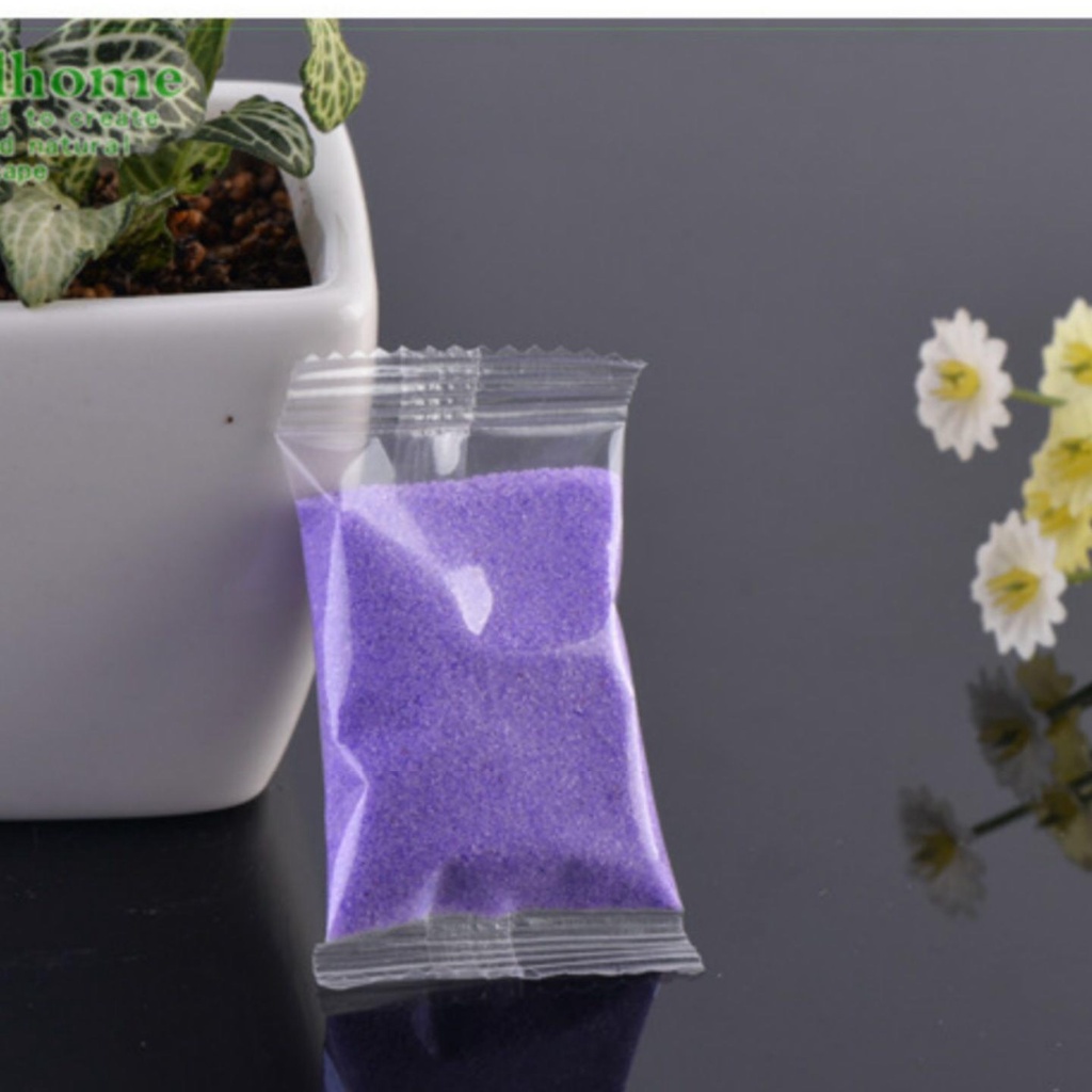 Phụ Kiện Tiểu Cảnh Cát Màu Sắc Trang Trí Chậu Cây, trải mặt chậu