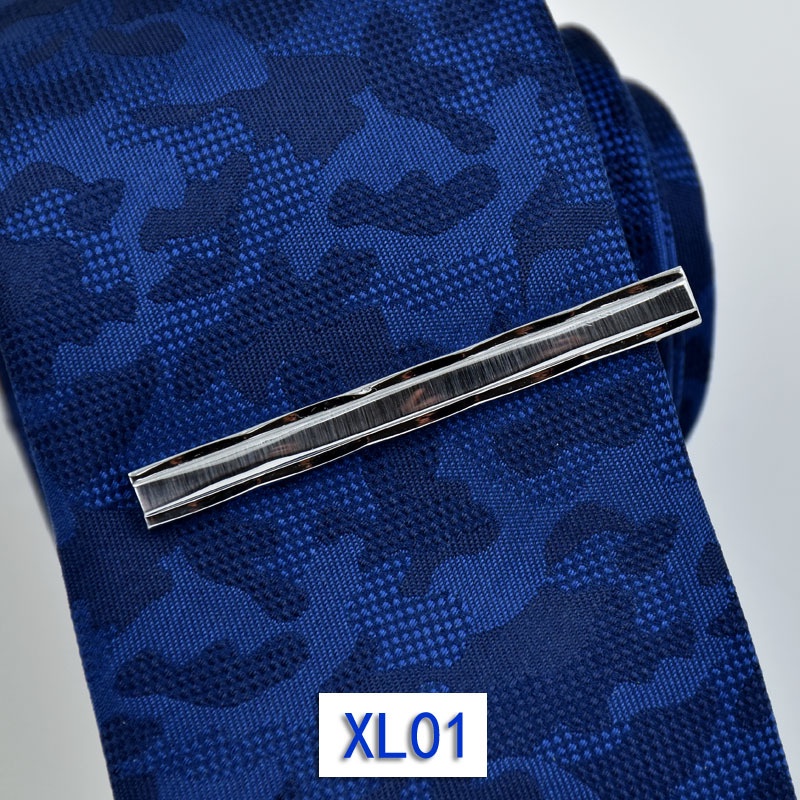 [NF] Kẹp Cà Vạt Màu Bạc Đơn Giản Chất Lượng Cao Cho Nam