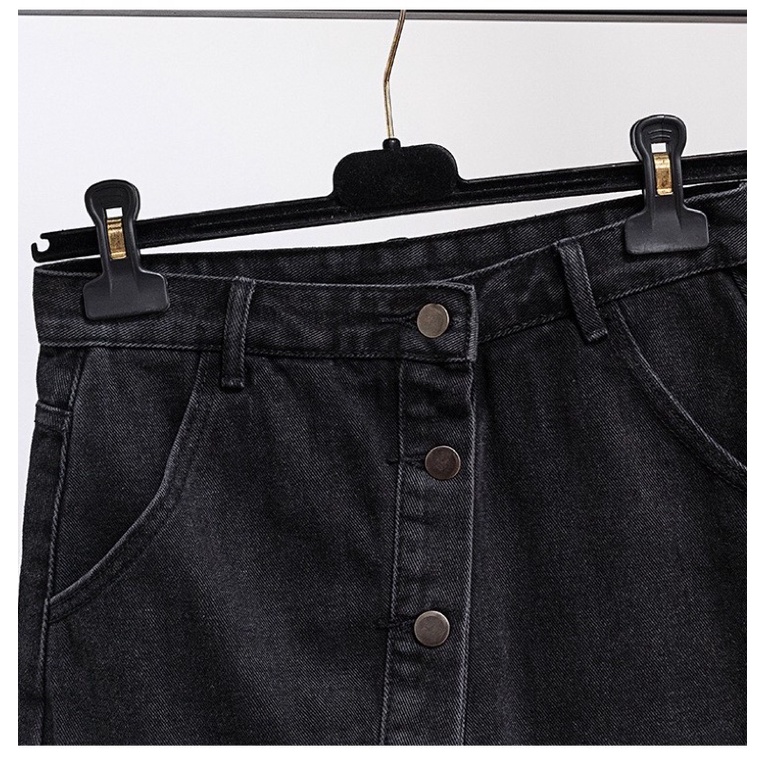 quần short váy jean màu đen big size 65-85kg