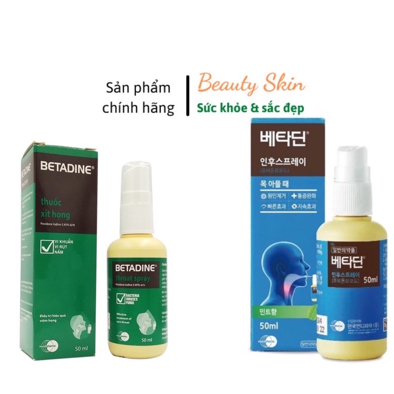 Betadine Xịt Họng Sát Khuẩn 50ml