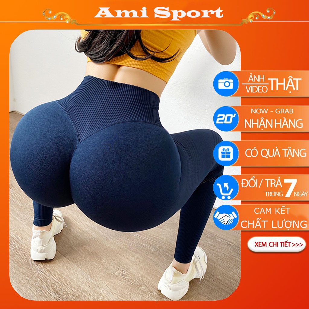 Quần tập gym nữ chun mông, quần legging thể thao nữ tôn dáng, vải co giãn thoải mái B08