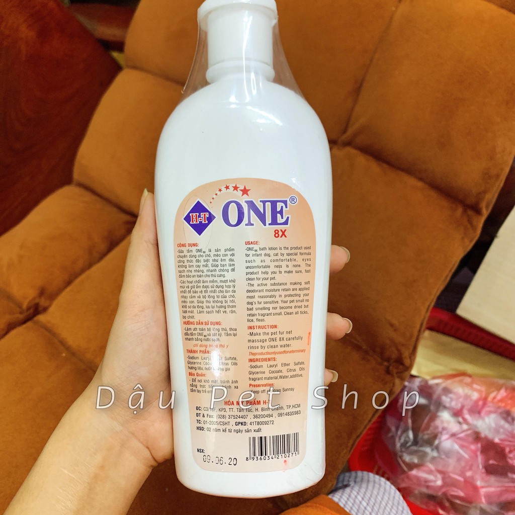 Dầu tắm One 8x không cay mắt dành cho chó, mèo con
