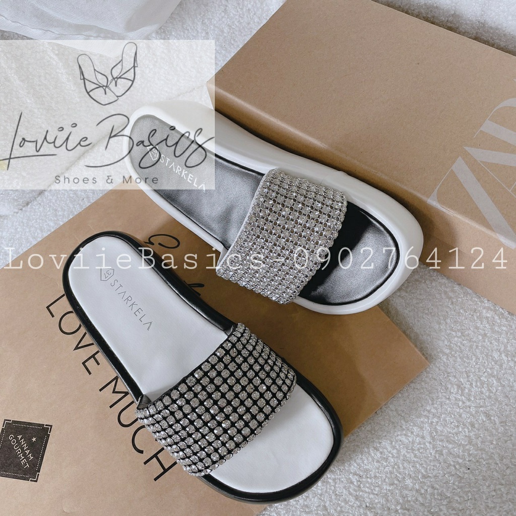 DÉP NỮ LOVIIE BASICS - DÉP XUỒNG THỜI TRANG QUAI NGANG BẢN TO XOÀN ĐÁ ĐẾ BẰNG 5 PHÂN D220856