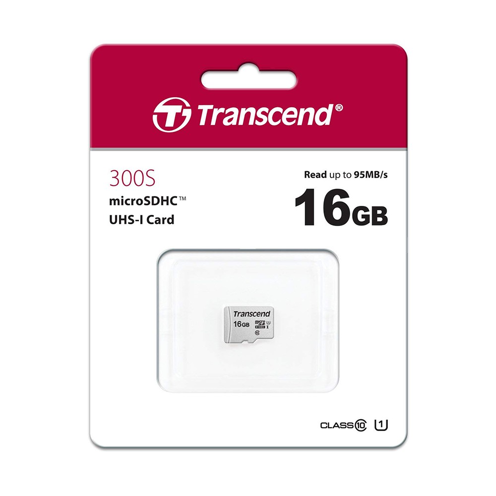 Thẻ nhớ microSDHC Transcend 16GB 300S tốc độ upto 95MB/s - Hãng phân phối chính thức