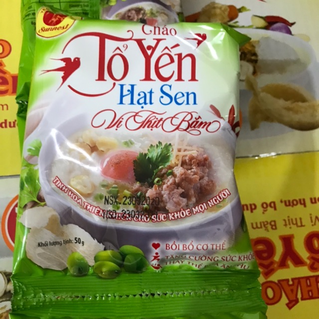 Cháo Tổ Yến Hạt Sen vị Thịt Bằm