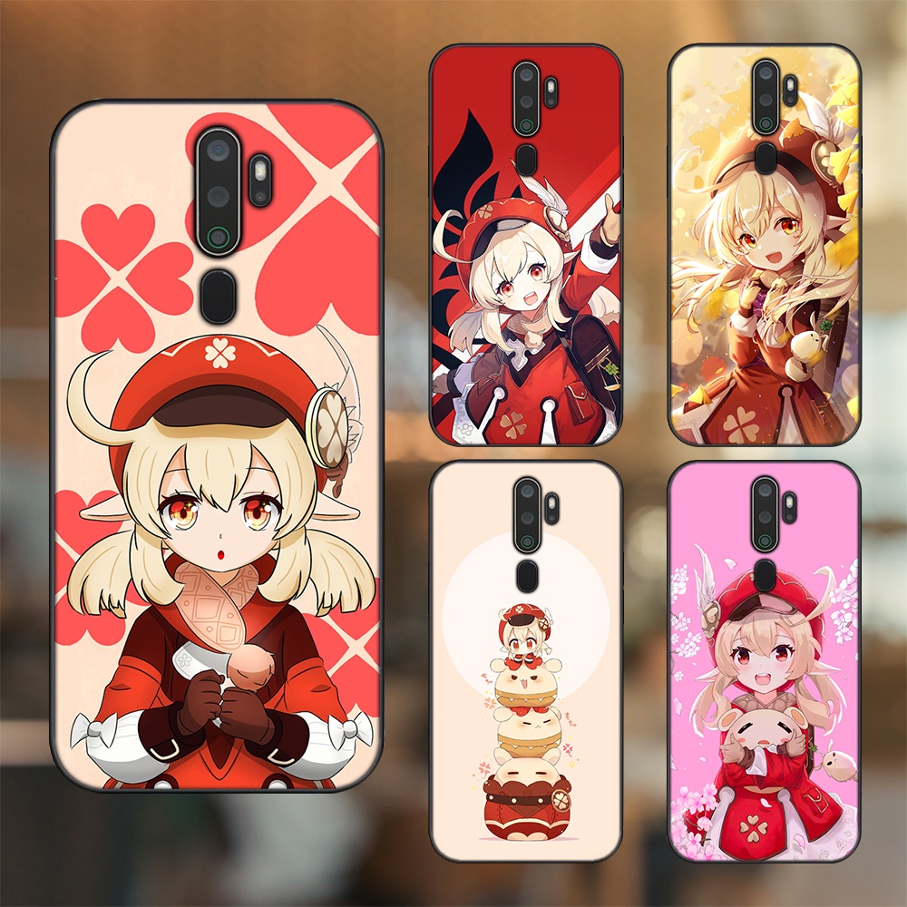 Ốp lưng Oppo A5 2020, A9 2020 viền đen in hình Klee Genshin Impact