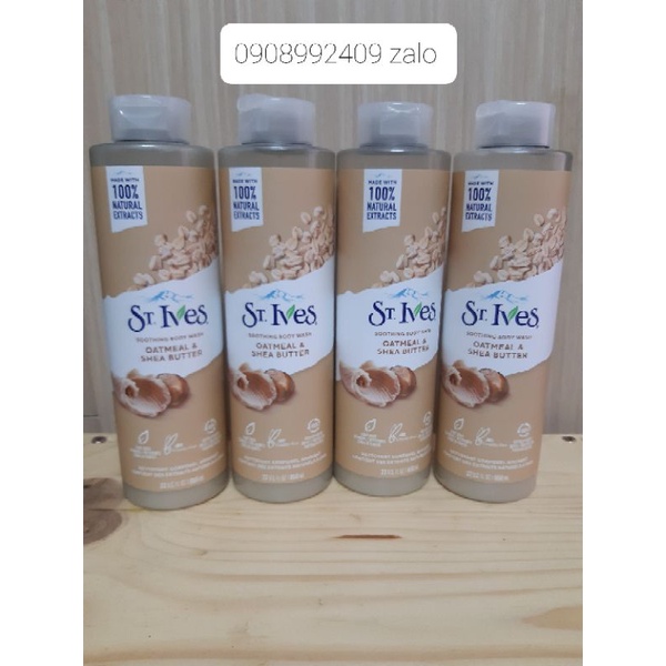 Sữa Tắm St.Ives Yến Mạch &amp; Bơ Hạt Mỡ Dưỡng Ẩm Da 650ml hàng cty