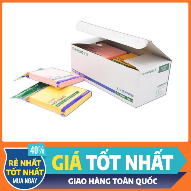 Giấy Nhớ Màu, Giấy Note Cao Cấp 3x3 Sunwood 96641 - Chất Lượng Cao, Độ Bám Dính Lâu Bền Trên Nhiều Chất Liệu