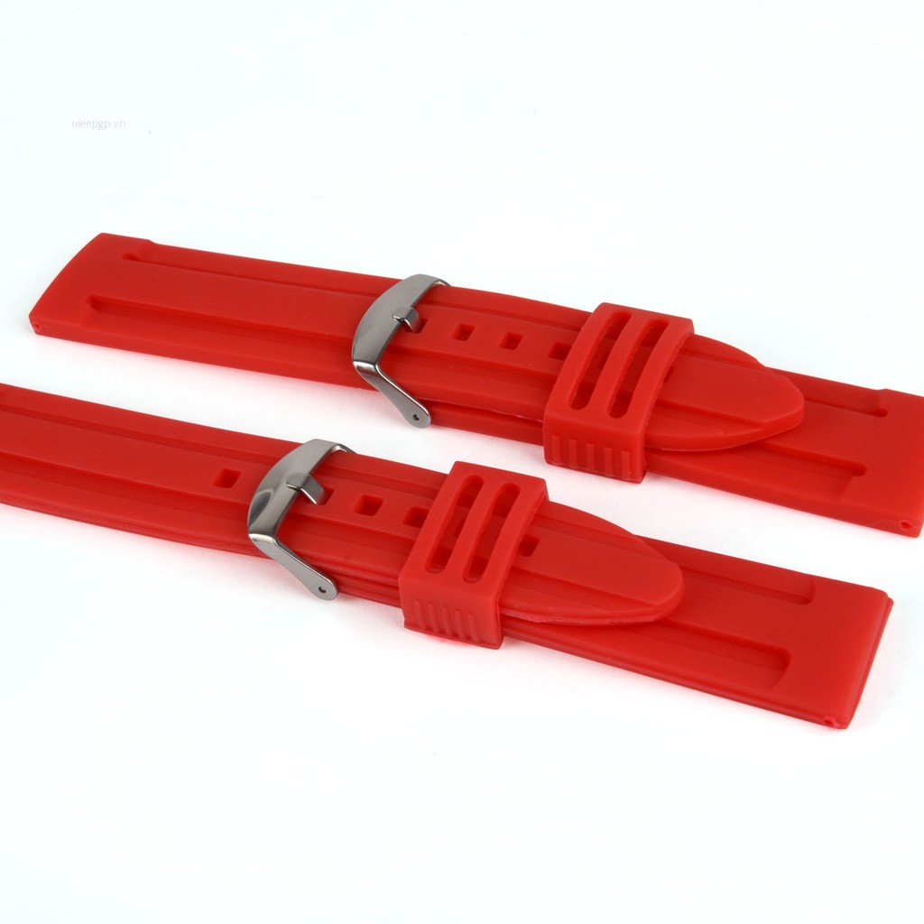 Dây đeo silicon cho đồng hồ thể thao Uieepgp 20 / 22 / 24mm có 4 màu tùy chọn