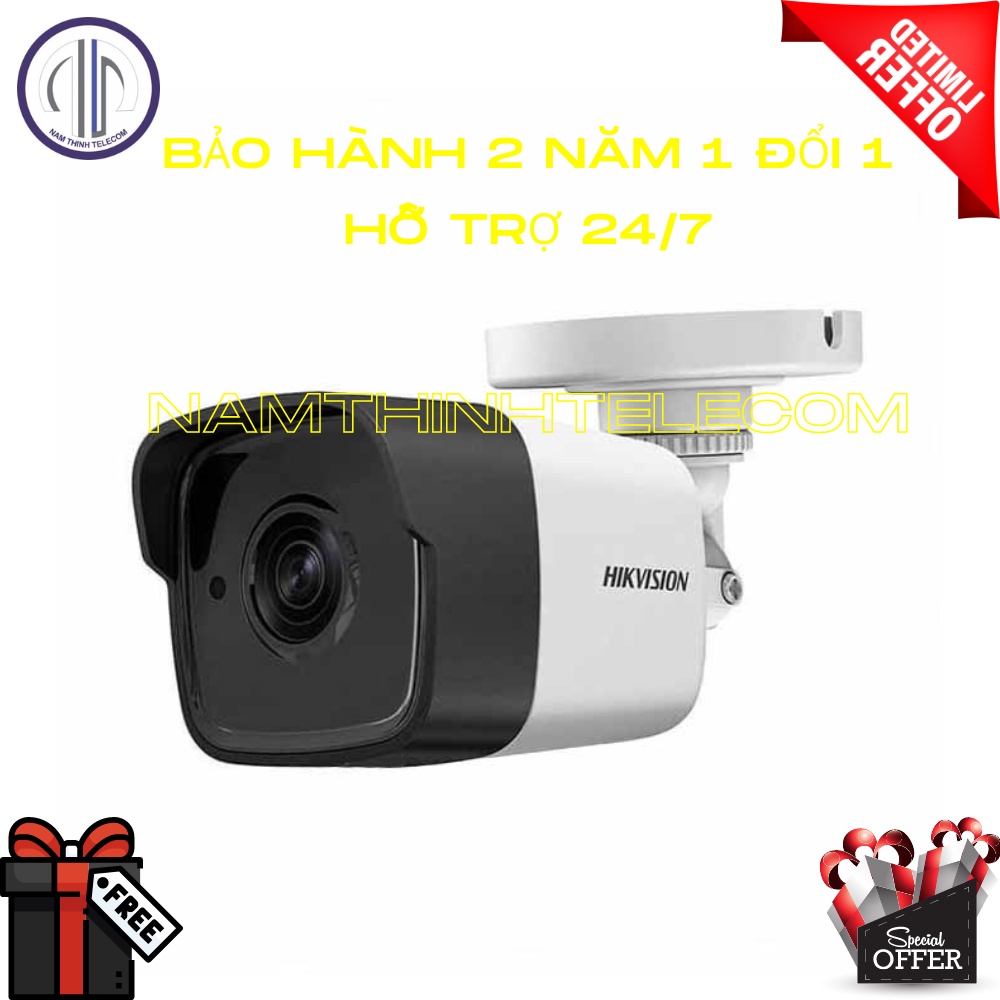 Camera có dây HIKVISION 2Mp dome thân trong nhà ngoài trời chính hãng bảo hành 2 năm