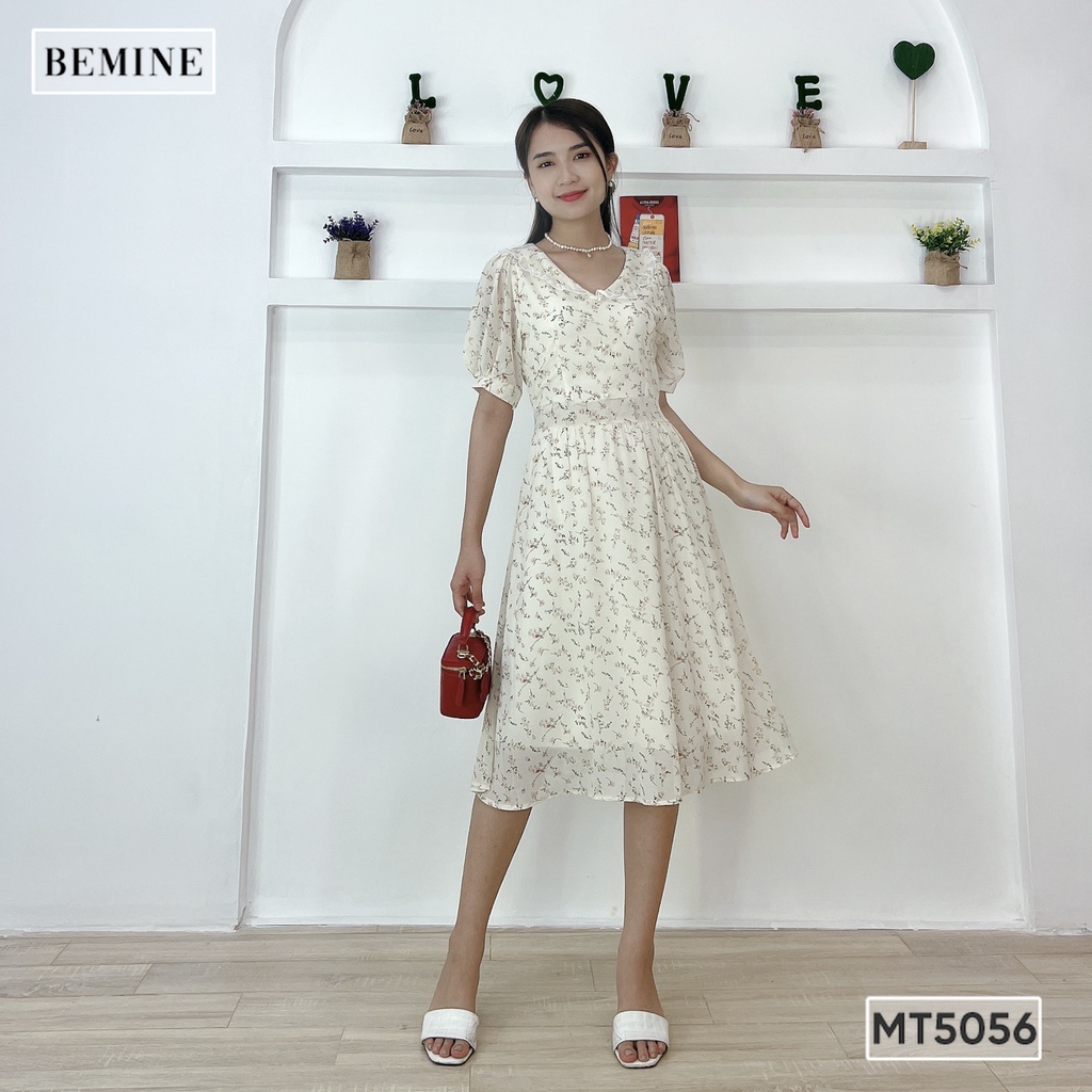 Đầm cổ tim tay lỡ BEMINE MT5056DA