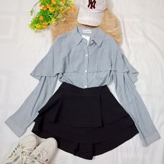Áo kiểu màu xanh dương
