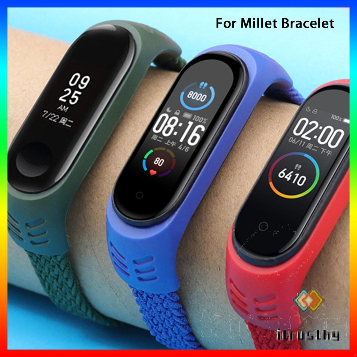 1 Dây Đeo Sợi Nylon Cho Đồng Hồ Thông Minh Xiaomi Mi Band 3 4 5