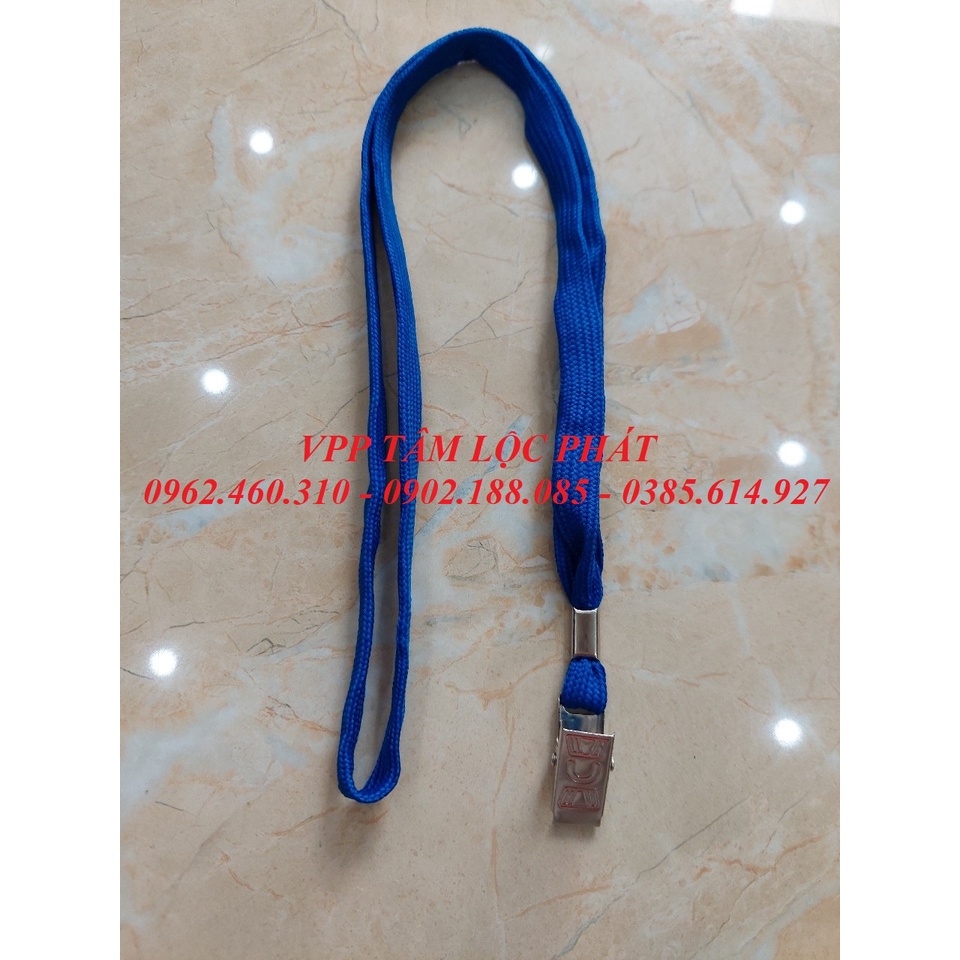 SỈ 100 Chiếc DÂY DÙ KẸP SẮT , bản rộng 1cm - Dây đeo thẻ nhân viên