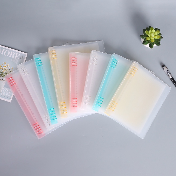 Bìa sổ còng nhựa kẹp bìa màu A4 B5 A5 6 còng Decorme Bìa còng nhựa trong suốt làm sổ bullet journal CHƯA KÈM GIẤY