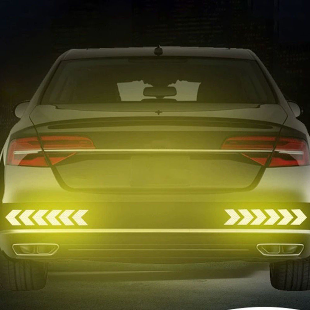 Bộ 10 Miếng Dán Phản Quang Hình Mũi Tên Nhiều Màu Sắc Trang Trí Cản Trước Xe Hơi