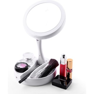 Gương trang điểm đèn led xếp gọn