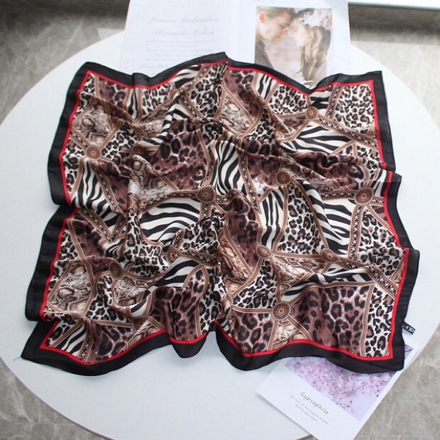 Khăn lụa vuông 70x70 turban quàng cổ,áo khăn yếm bandana thời trang đội đầu - Maben