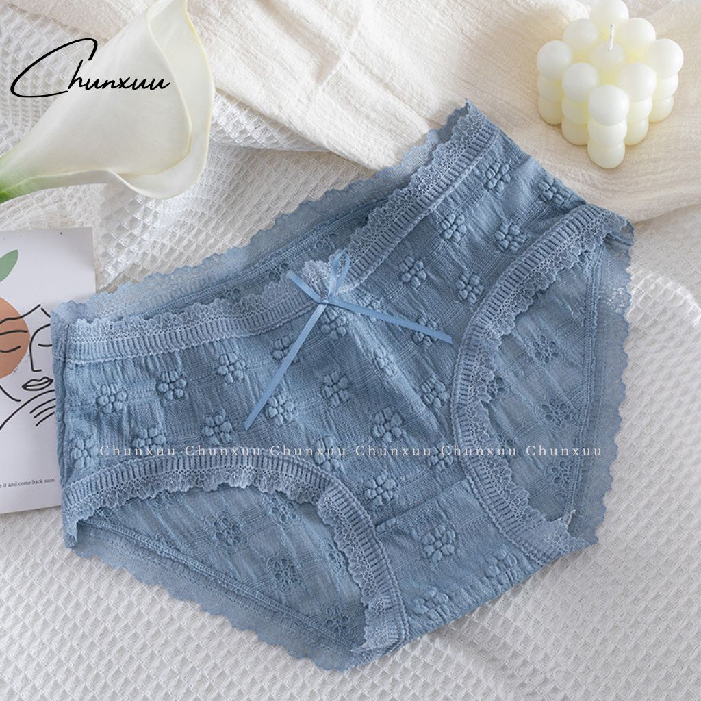 Quần lót nữ ren phối hoa nữ tính CHUNXUU, chất liệu cao cấp mềm mại co dãn thoáng khí QC88