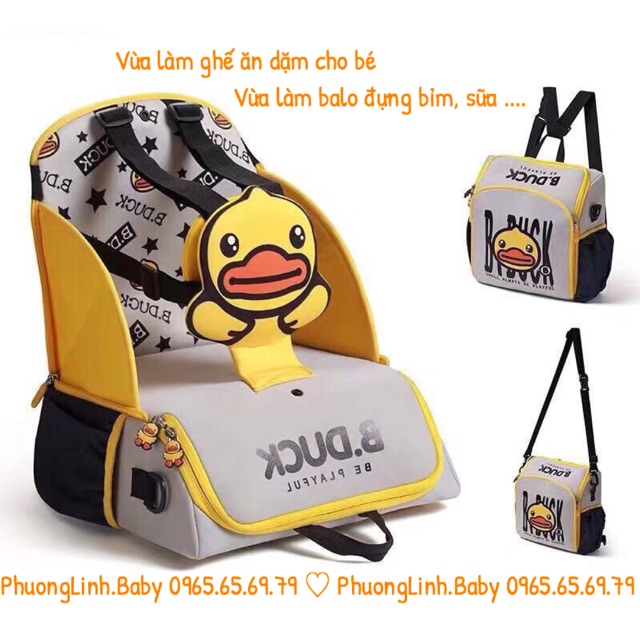 Chính hãng - Balo và ghế ăn gấp gọn đa năng B.Duck 2in1 dành cho bé