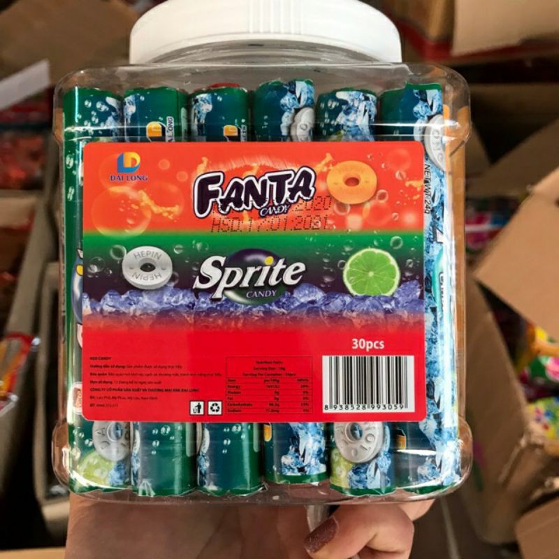 Lọ 30 thanh kẹo C fanta, spai , coca( sỉ đồ trẻ em)