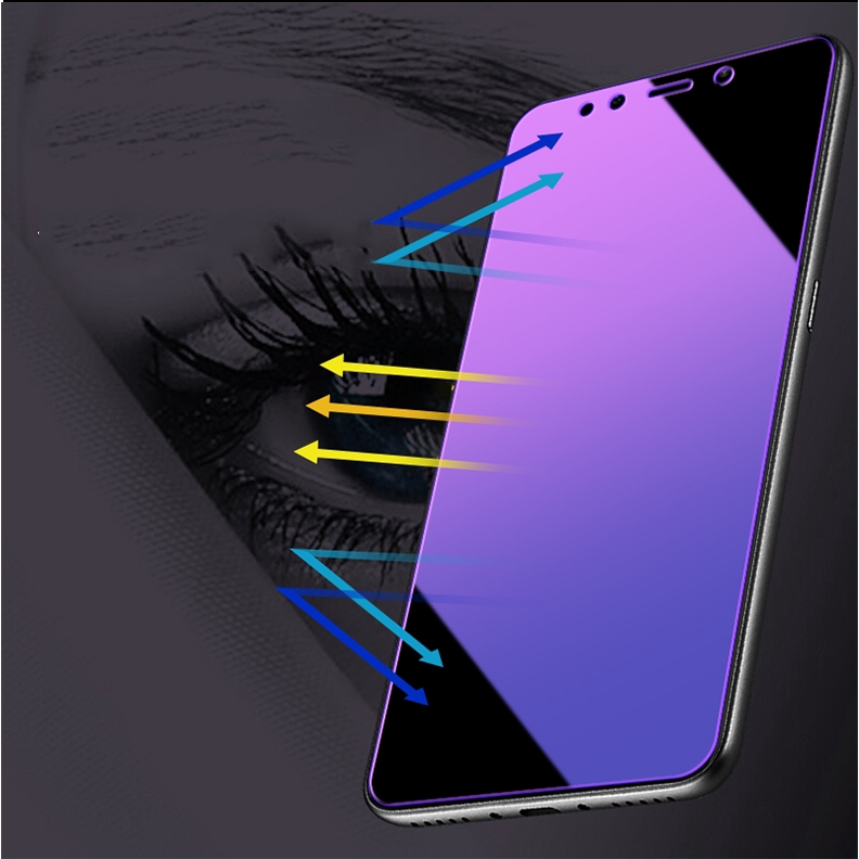 Anti Blue Ray Full Glue Tempered Glass Xiaomi Mi 5X 6X 8se 9se 9T 8 Lite/Pro A2 Lite Play Mix 2 3 Max 2 Screen Protector