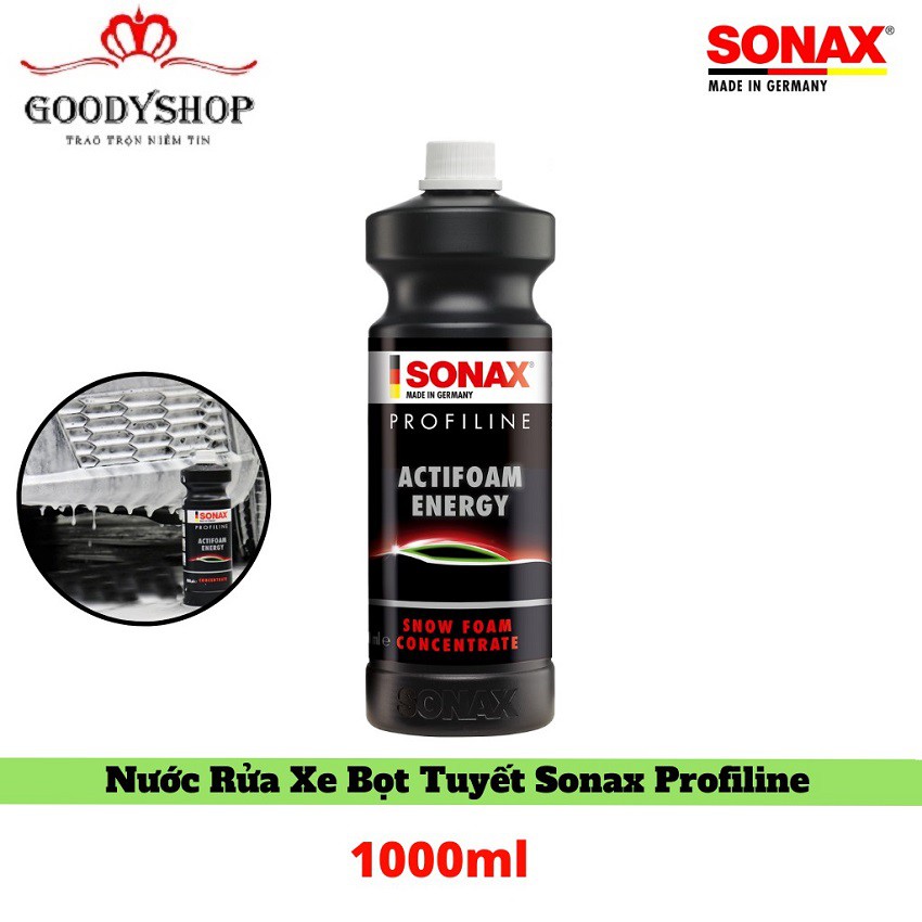 Nước Rửa Xe Bọt Tuyết SONAX 618300 PROFILINE ActiFoam Energy không gây hại cho bề mặt sơn của xe.GOODYSHOP