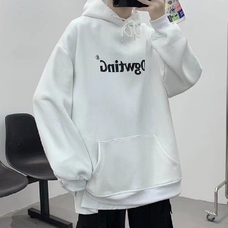 Áo hoodie Dáng Rộng In Chữ Phong Cách Hàn Quốc Thời Trang Mùa Đông Cho Nam [M-5XL]