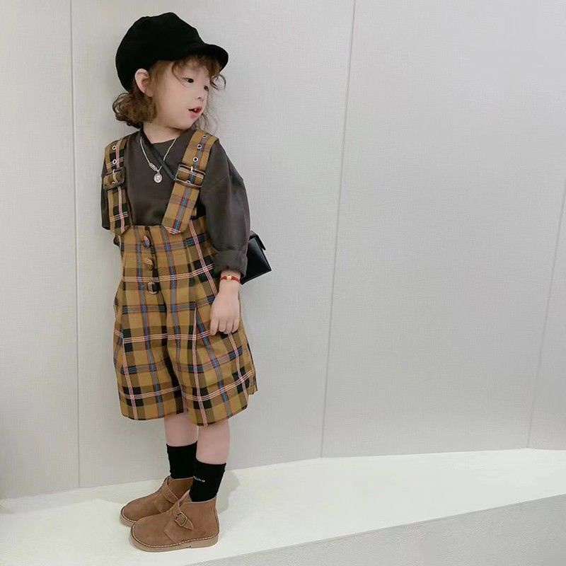 Quần Short Họa Tiết Sọc Caro Thiết Kế Mới Thời Trang Mùa Xuân Hè Theo Phong Cách Hàn Quốc Cho Bé