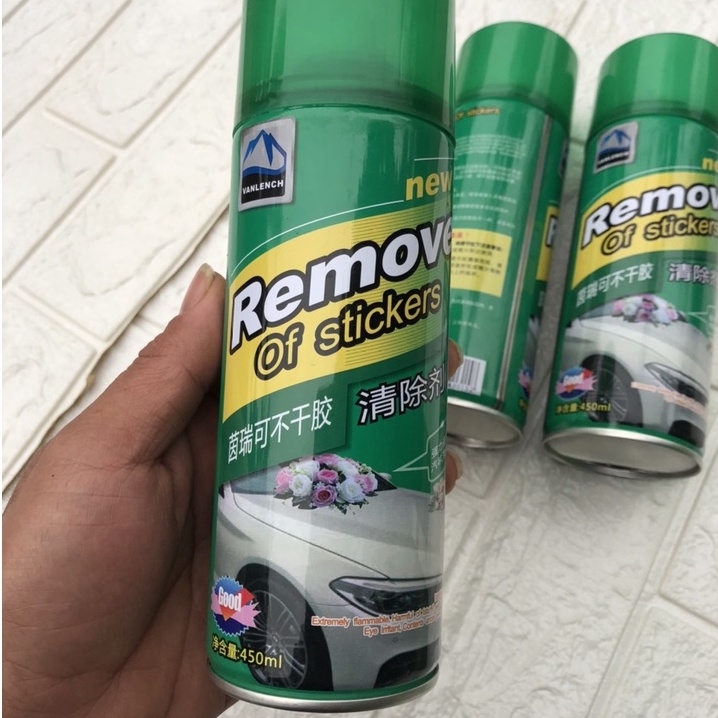 Chai xịt tẩy Keo  REMOVE 450ML Tẩy Băng dính, dung dịch tẩy vết băng nhựa đường bám trên ô tô, tẩy đa năng đồ nội Tẩy