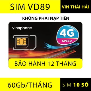 SIM 4G Vinaphone VD89 Trọn Gói 1 Năm Miễn Phí 12 Tháng Gọi và Data