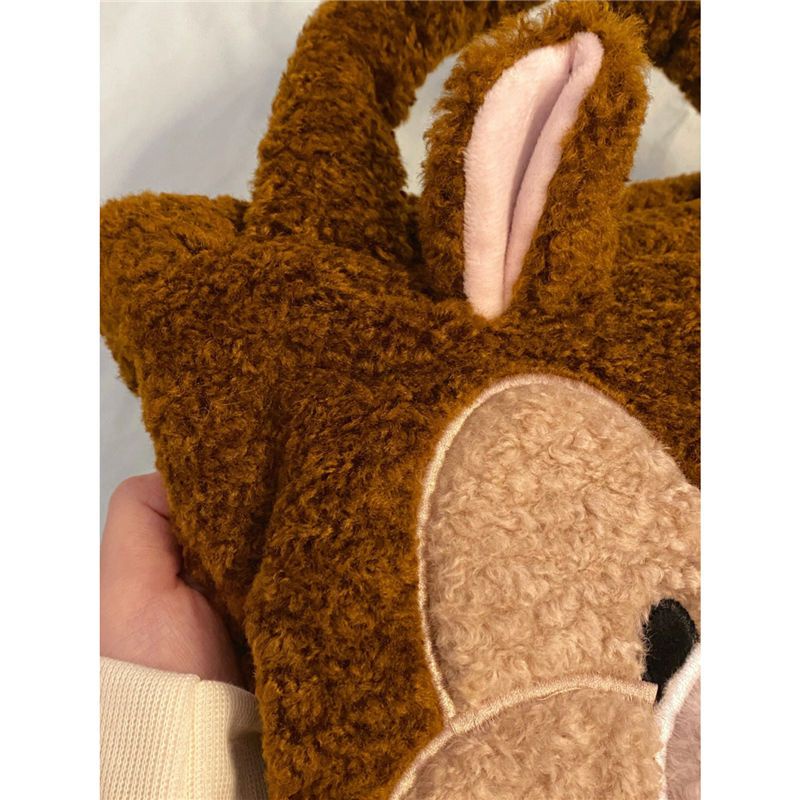 Túi Xách Lông Nhung Hình Sóc Dễ Thương Xinh Xắn Cho Nữ