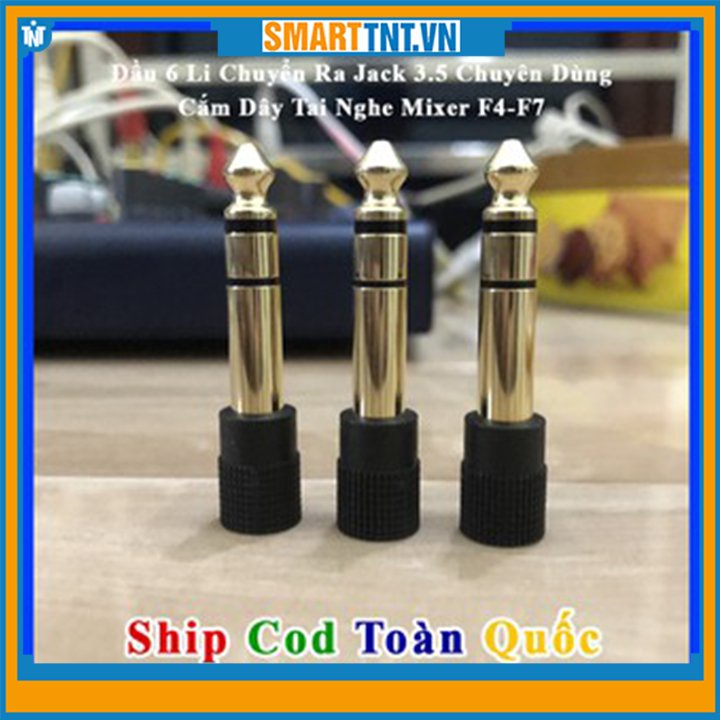 Jack Chuyển 6 ly ra 3.5 Cho Sound Card, tai nghe và dây livestream, hàng đẹp Smarttnt.vn