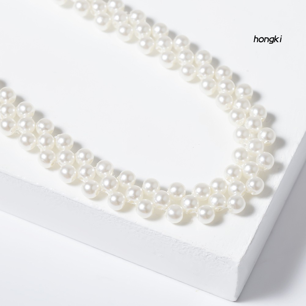 vòng cổ Choker Phối Hạt Ngọc Trai Giả Thời Trang Cho Nữ