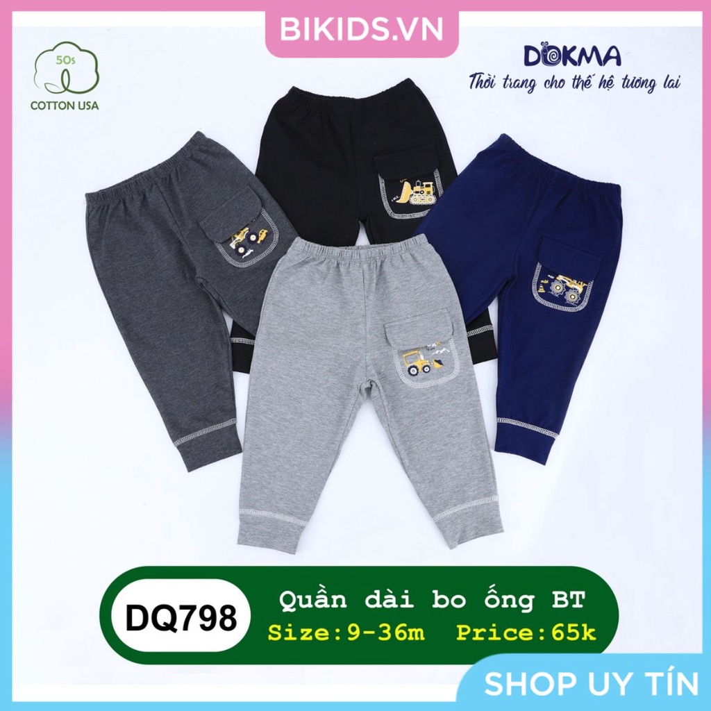 Dokma - Quần dài bo ống phối túi BT 9-36m DQ798